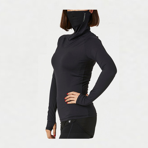 카미스타 에어 쉴드 마스크 여성용 언더셔츠 블랙 KHUG