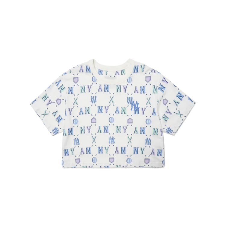 MLB 여성 썸머 컬러 모노그램 반팔 티셔츠 3FTSM6023-50WHS
